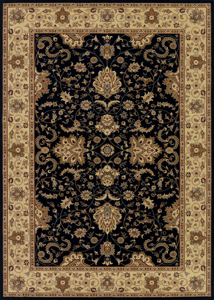 Couristan Izmir Floral Bijar Black Area Rug