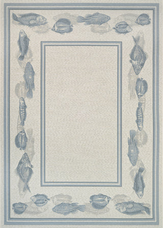 Couristan Dolce Corvina Ivory/Light Blue Area Rug