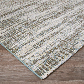 Couristan Easton Maynard Antique Cream/Teal Area Rug Close Up Image
