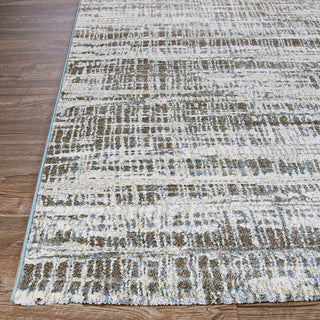 Couristan Easton Maynard Antique Cream/Teal Area Rug Corner Image