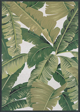 Couristan Dolce Palm Lily Huntrgreen/Ivory Area Rug