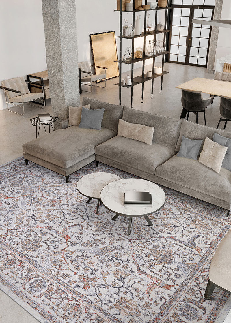Couristan Savoy Hadad Ivory Area Rug Lifestyle Image Feature