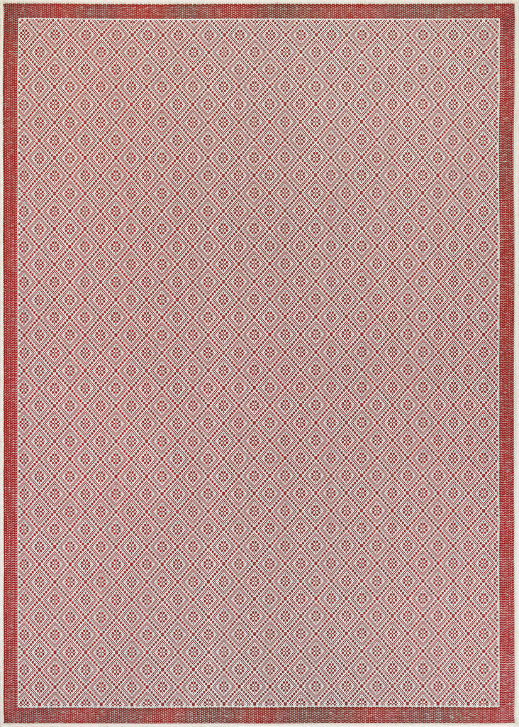 Couristan Monaco Sea Pier Sand/Maroon Area Rug