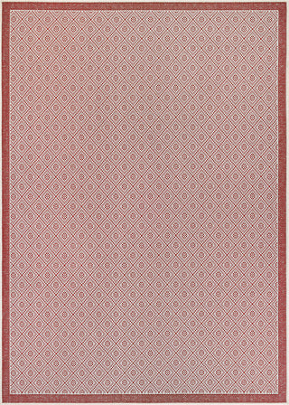 Couristan Monaco Sea Pier Sand/Maroon Area Rug