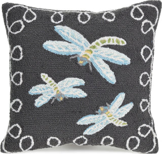 Trans Ocean Frontporch Dragonfly Black/Grey by Liora Manne