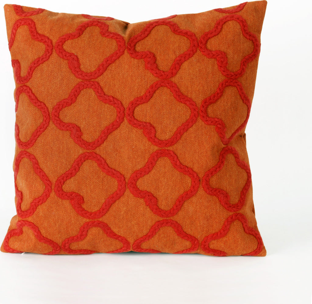 Trans Ocean Visions I Crochet Tile Orange by Liora Manne