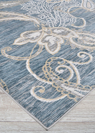 Couristan Nirvana Garden Damask Greystone Area Rug Close Up Image
