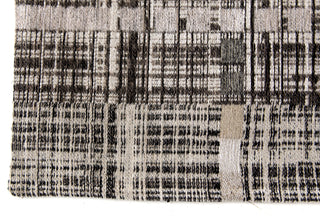 Louis de Poortere Mad Men Sky Scraper 8413 Hudson Grey Area Rug Corner Shot