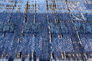 Louis de Poortere Mad Men Sky Scraper 8426 Rockefeller Blue Area Rug Detail