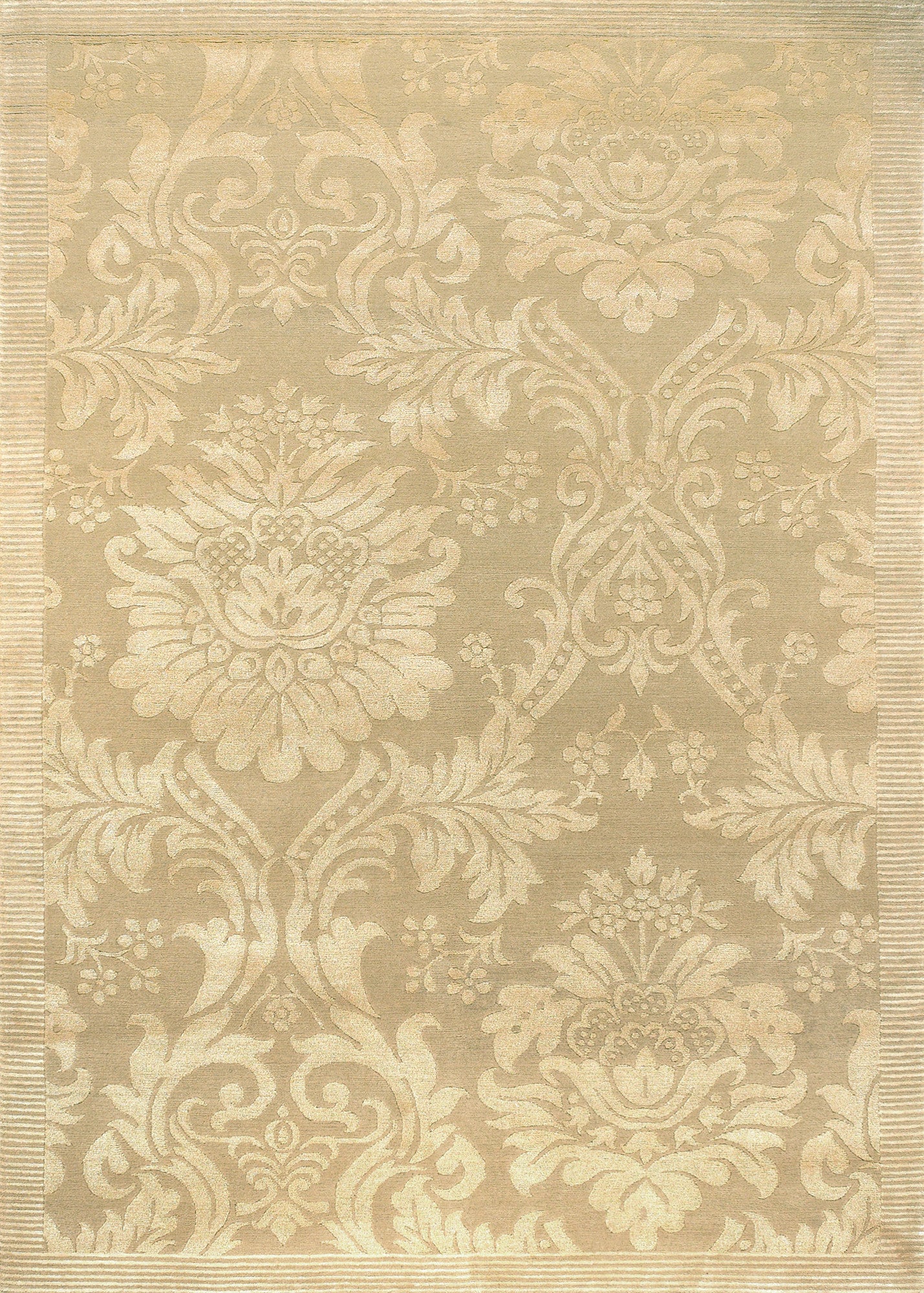 Couristan Impressions Antique Damask Gold/Ivory Area Rug