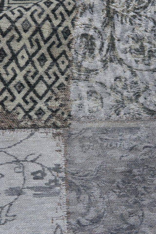 Louis de Poortere Vintage Multi 8101 Black And White Area Rug Detail