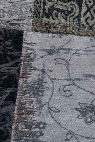 Louis de Poortere Vintage Multi 8101 Black And White Area Rug Detail