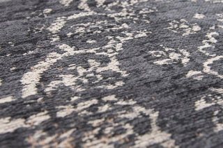 Louis de Poortere Fading World Medallion 8263 Mineral Black Area Rug Detail