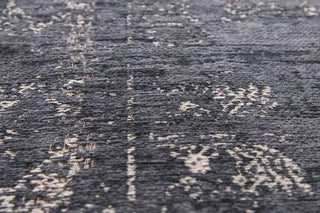 Louis de Poortere Fading World Medallion 8263 Mineral Black Area Rug Detail