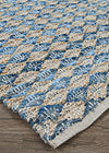 Couristan Nature's Elements Nautical Ripples Wheat/Denim Area Rug Close Up Image