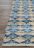 Couristan Nature's Elements Nautical Ripples Wheat/Denim Area Rug Corner Image