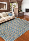 Couristan Nature's Elements Nautical Ripples Wheat/Denim Area Rug Lifestyle Image Feature
