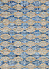 Couristan Nature's Elements Nautical Ripples Wheat/Denim Area Rug Pile Image