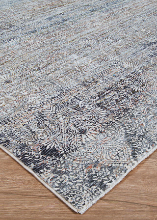 Couristan Luxor Barocco Multi/Antique Beige Pewter Area Rug Close Up Image