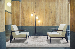 Louis de Poortere Fading World Medallion 8383 Salt and Pepper Area Rug 