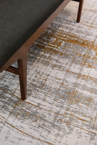 Louis de Poortere Mad Men Griff 8419 Columbus Gold Area Rug 