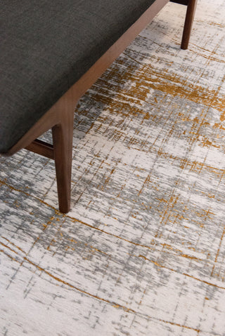 Louis de Poortere Mad Men Griff 8419 Columbus Gold Area Rug 