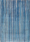 Louis de Poortere Atlantic Ocean 8485 Blue Stripes Area Rug by Marie Bathellier main image