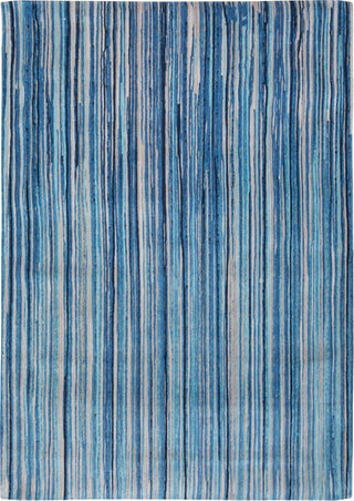 Louis de Poortere Atlantic Ocean 8485 Blue Stripes Area Rug by Marie Bathellier main image