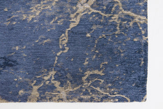 Louis de Poortere Mad Men Cracks 8629 Abyss Blue Area Rug 