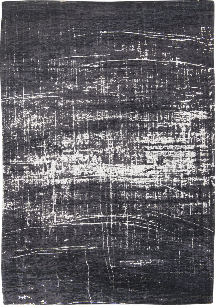 Louis de Poortere Mad Men Griff 8655 White On Black Area Rug main image