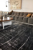 Louis de Poortere Mad Men Griff 8655 White On Black Area Rug 