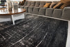 Louis de Poortere Mad Men Griff 8655 White On Black Area Rug 