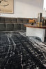 Louis de Poortere Mad Men Griff 8655 White On Black Area Rug 