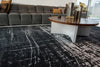 Louis de Poortere Mad Men Griff 8655 White On Black Area Rug 