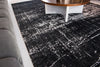 Louis de Poortere Mad Men Griff 8655 White On Black Area Rug 