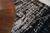 Louis de Poortere Mad Men Griff 8655 White On Black Area Rug 