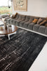 Louis de Poortere Mad Men Griff 8655 White On Black Area Rug 