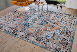 Louis de Poortere Antiquarian Heriz Antique 8705 Seray Orange Area Rug 