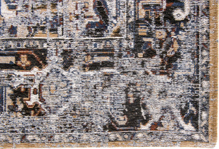 Louis de Poortere Antiquarian Heriz Antique 8707 Divan Blue Area Rug 