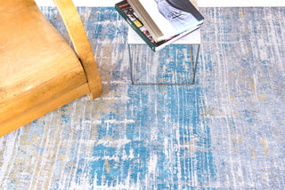 Louis de Poortere Atlantic Streaks 8718 Long Island Blue Area Rug 