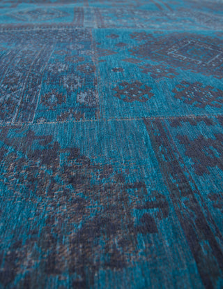 Louis de Poortere Bobohemian Bobo Tribe 8906 Blue Lagoon Area Rug Detail