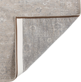 Louis de Poortere Bobohemian Bobo Flowers 8908 Glastonbury Grey Area Rug Corner Shot