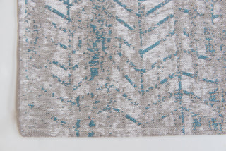 Louis de Poortere Mad Men Jacob's Ladder 8927 Tribeca Blue Area Rug Corner Shot