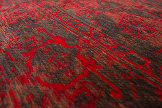 Louis de Poortere Fading World Agra Sur 8940 Grey Red Area Rug Detail