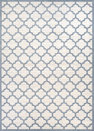 Couristan Marina Garden Gate Oyster/Slate Blue Area Rug main image