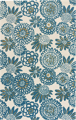 Capel Genevieve Gorder Pompon 9199 Royal Area Rug Rectangle/Vertical Stripe Rectangle