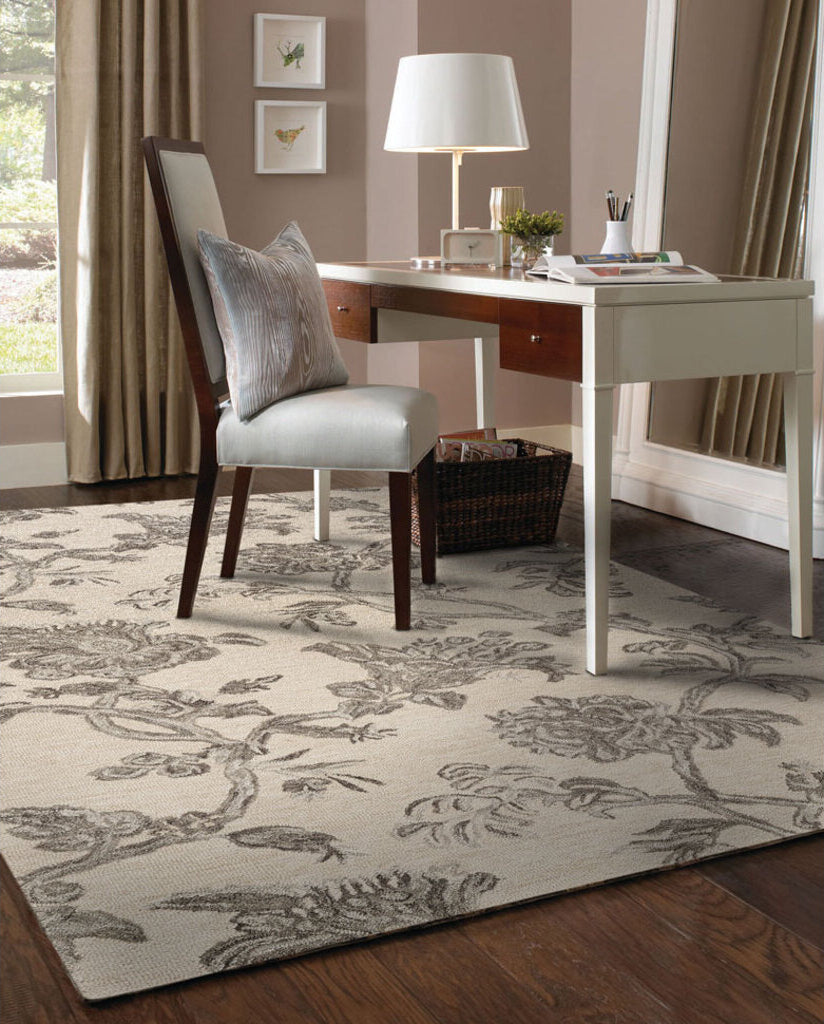 Capel Arcadia 9252 Stone Area Rug by Williamsburg Rugs Rectangle Roomshot Image 1 Feature