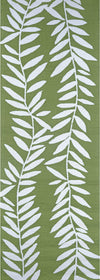 Couristan Covington Bamboo Leaves Lime Area Rug Runner Image