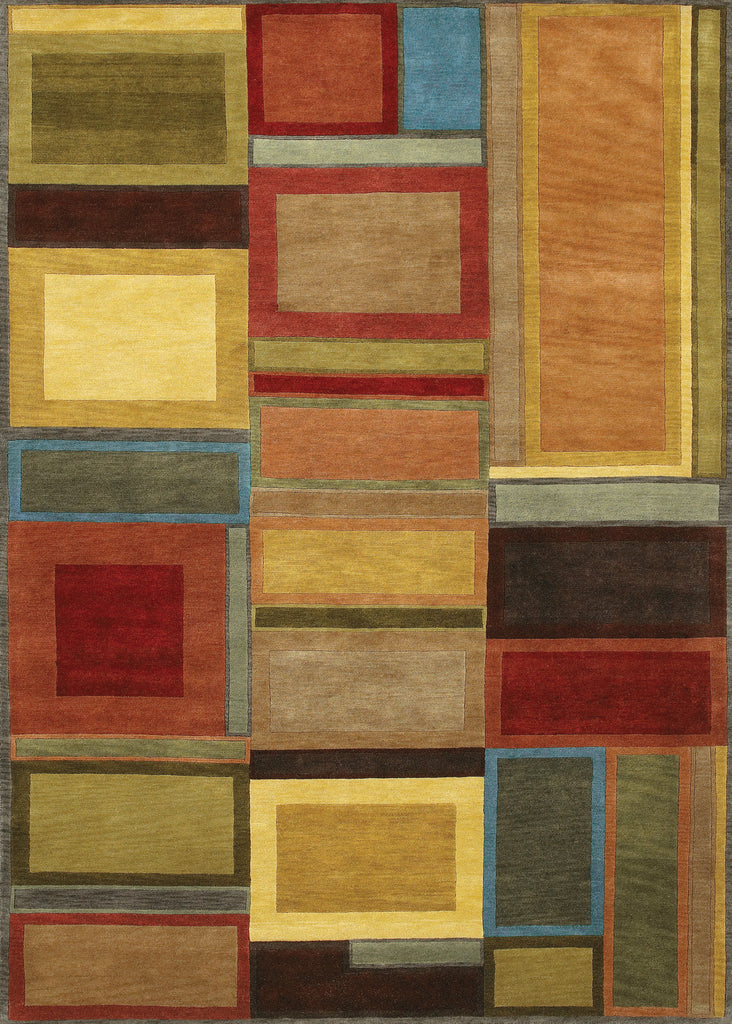 Couristan Pokhara Iridescent Block Multi Color Area Rug