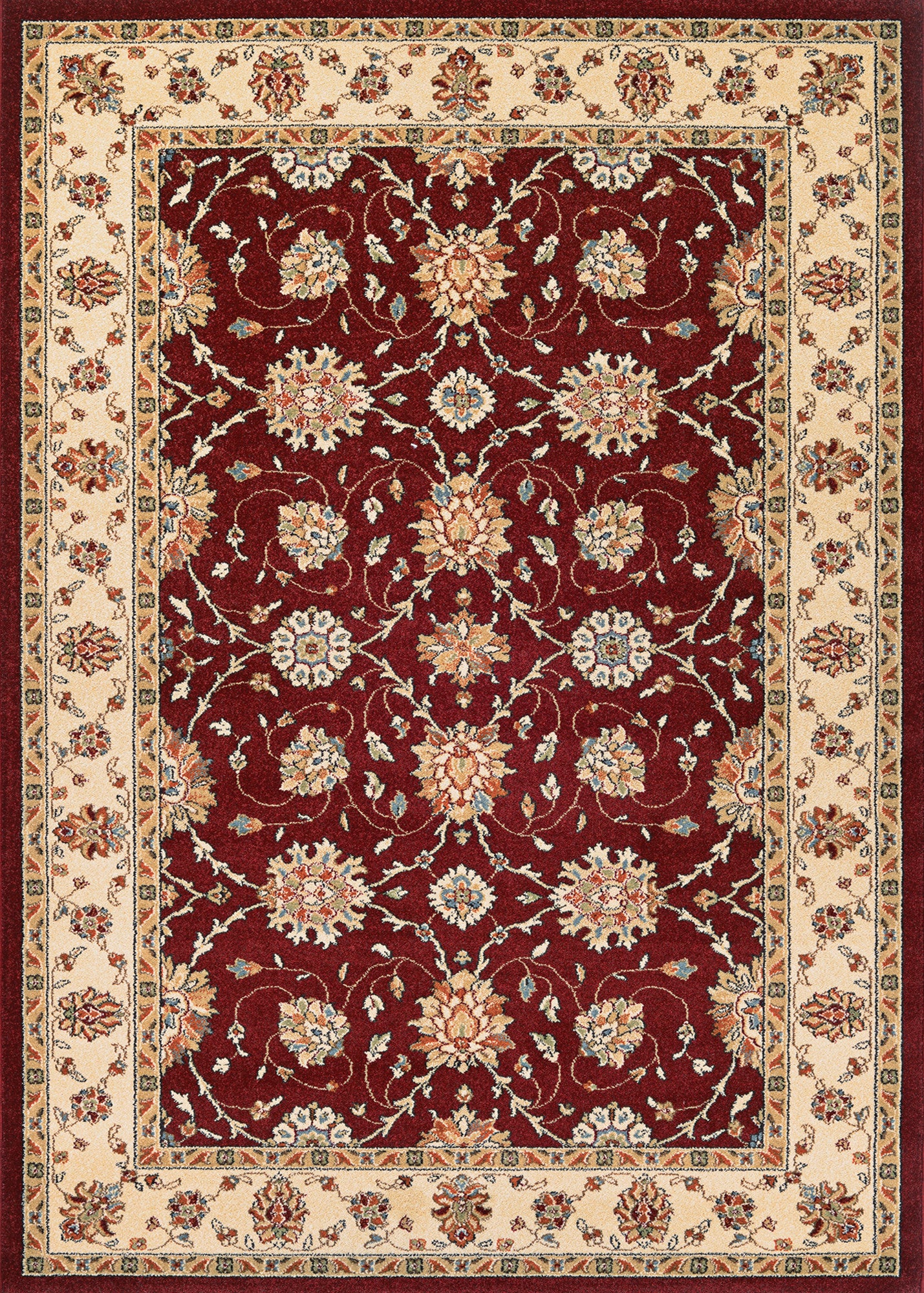 Couristan Traditions Halle Ruby/Ivory Area Rug